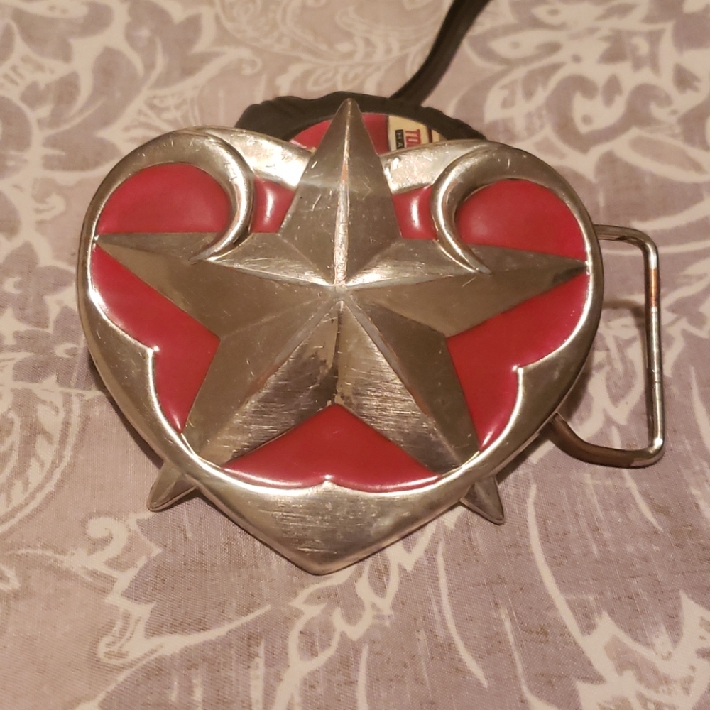 🦇Vintage Nautical Star Heart Belt Buckle